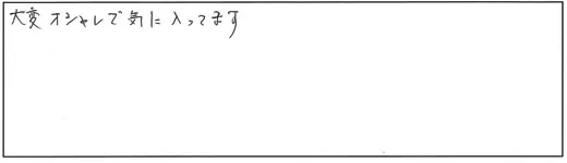 大変オシャレで気に入ってます